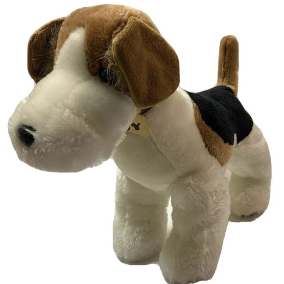 Toy Network “Buddy” Fox Terrier Dog Plush Large 15” x 20” White Brown Black 2002 - Picture 2 of 10